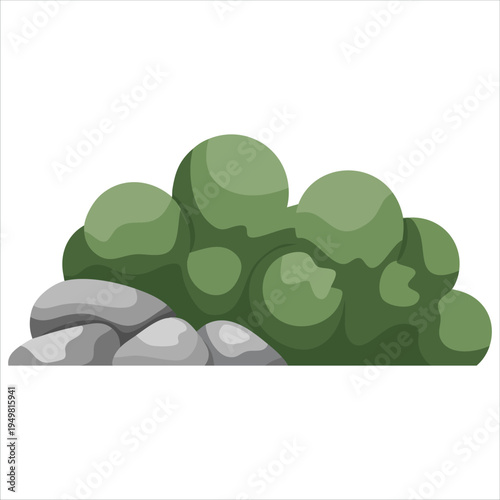 Charming city park cartoon illustration with trees and benches