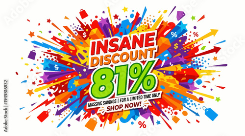 Insane Discount 81% Off Promotional Banner