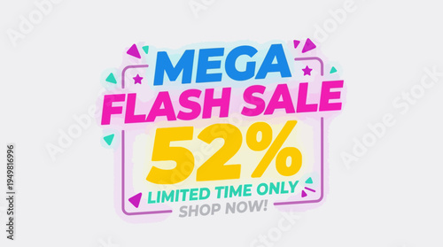 Colorful Mega Flash Sale Advertisement