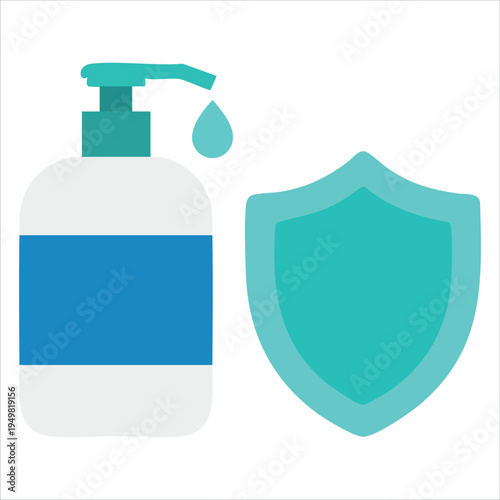 Sanitizer gel icon illustration for uiux and infographic design vector