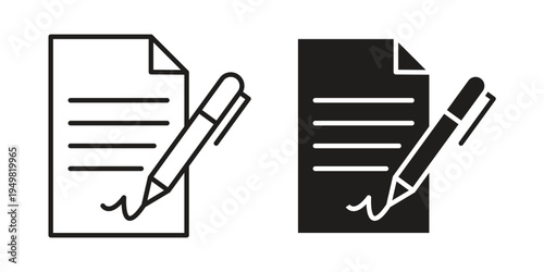 Agreement icon symbol collection for web design. Icon Element For Design