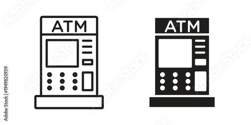 Atm icon symbol collection for web design. Icon Element For Design