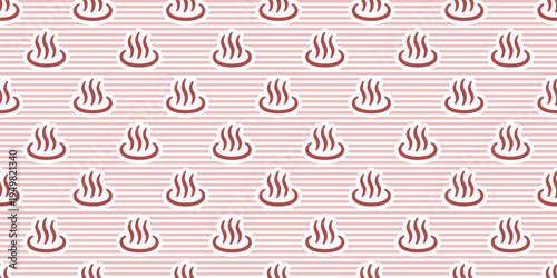 温泉マークの模様のシームレス背景画像。（Seamless background image of hot spring mark pattern.）

