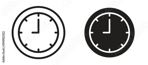 Clock icon vector design template and illustration EPS10.