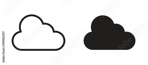 Cloud icon vector design template and illustration EPS10.