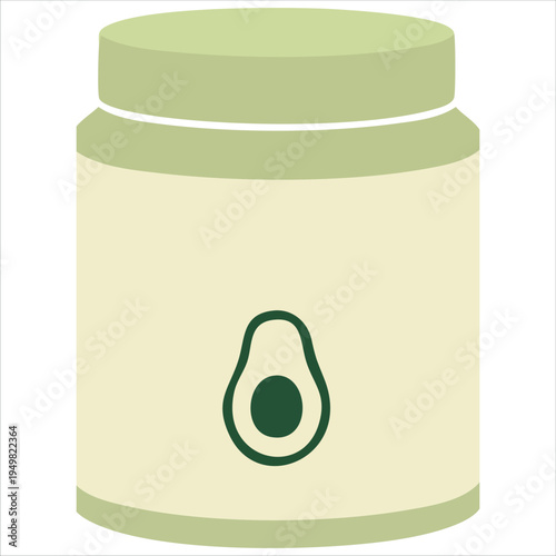 Skin care cream packaging doodle clipart for beauty products vector