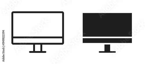 Computer icon vector design template and illustration EPS10.