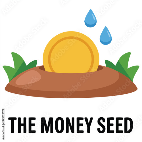 Cultivating money plants for prosperity and profit concept vector