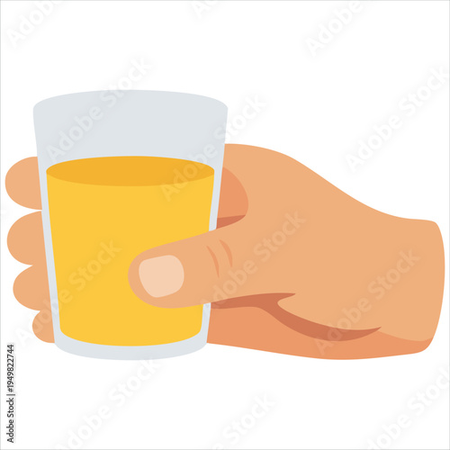 Beer mug in hand for pub and alcohol drink promotion vector design