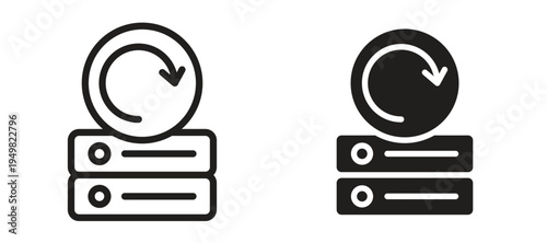 Data backup icon vector design template and illustration EPS10.