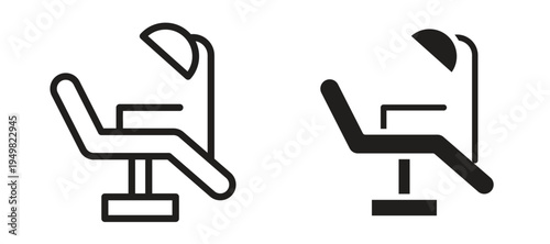 Dentist chair icon vector design template and illustration EPS10.