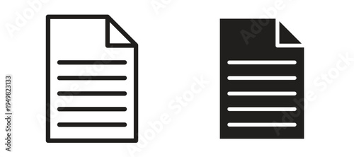 Document icon vector design template and illustration EPS10.