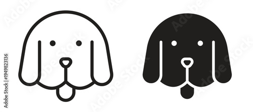 Dog icon vector design template and illustration EPS10.