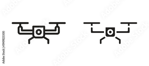 Drone icon vector design template and illustration EPS10.