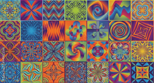 Abstract Geometric Patterns and Designs.