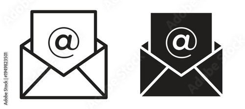 Envelope open icon vector design template and illustration EPS10.