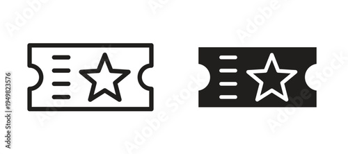 Event ticket icon vector design template and illustration EPS10.