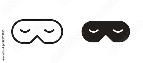 Eye mask icon vector design template and illustration EPS10.