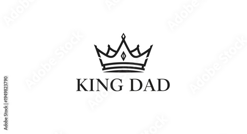 Vector crown icon with 'KING DAD' text