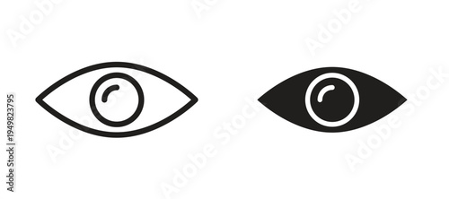 Eye icon vector design template and illustration EPS10.