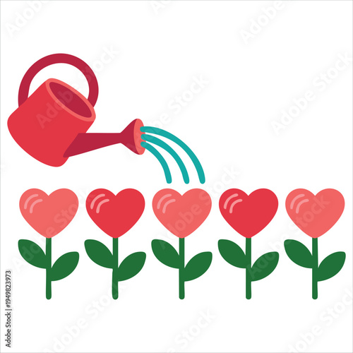 Aqua and blossoms for botanical and hydration concept vector