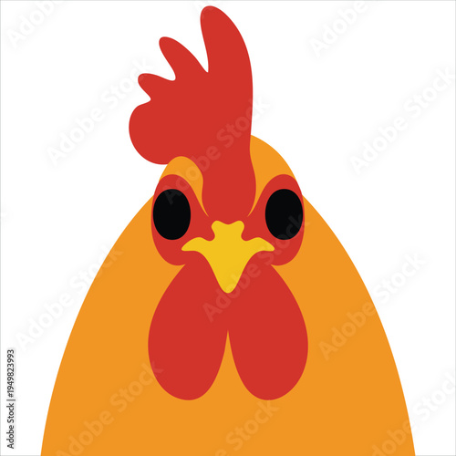 Handsome cock character for poultry and countryside design vector