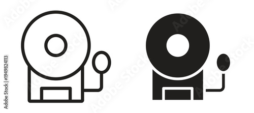 Fire alarm icon vector design template and illustration EPS10.