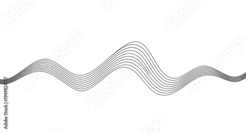 Abstract wavy line made of small dots.