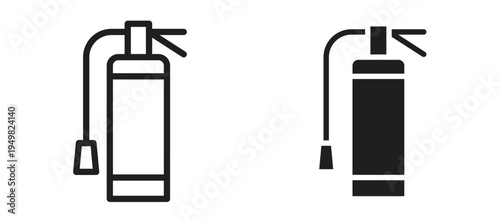 Fire extinguisher icon vector design template and illustration EPS10.