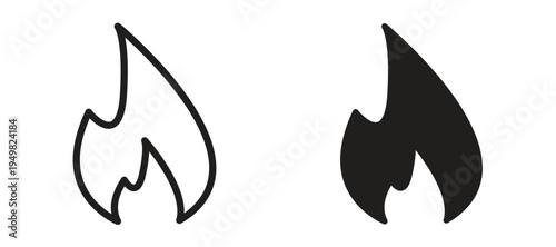 Fire icon vector design template and illustration EPS10.