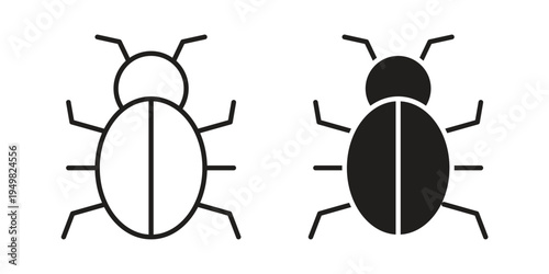 Bug icon symbol collection for web design. Icon Element For Design