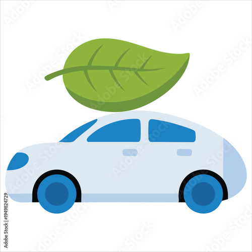 Sustainable vehicle for environment friendly driving concept vector