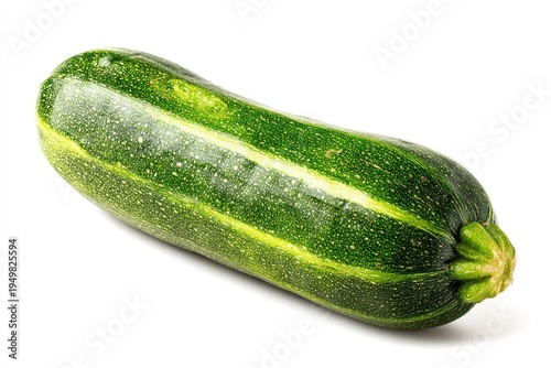 Fresh green zucchini on white background 1.