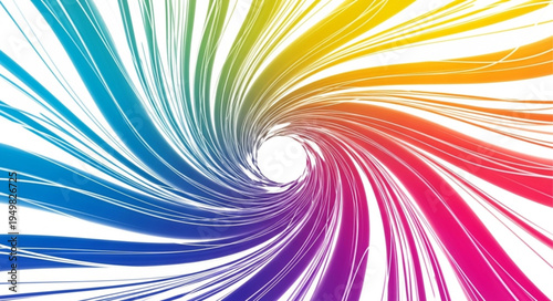Vibrant Rainbow Swirl Abstract Background.