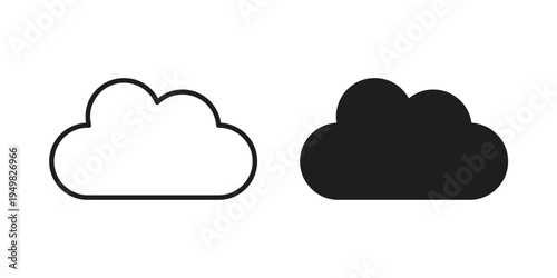 Cloud icon symbol collection for web design. Icon Element For Design
