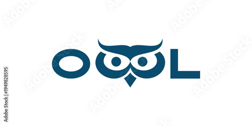 Modern Owl Wordmark Logo Design for Education and Smart Brand Identity