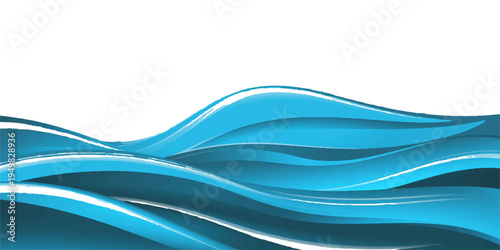 This artistic vector illustration features a dynamic flow of abstract blue waves and futuristic light curves, creating a sleek motion pattern and textured backdrop for a modern business wallpaper