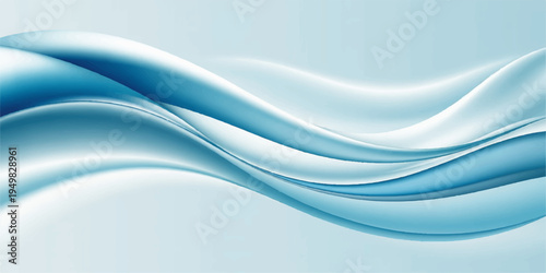 An abstract blue wave background features flowing lines and futuristic curves that create a digital motion pattern of light and water for a professional wallpaper design