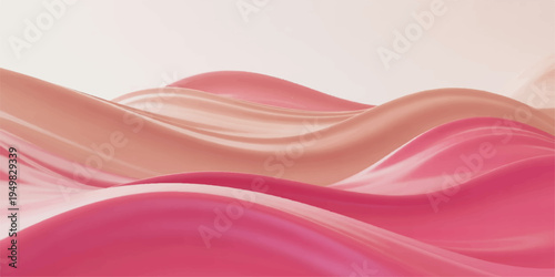 An elegant pink silk and satin background with a soft flowing wave design creates a luxury smooth texture backdrop for a purple pattern cloth wallpaper