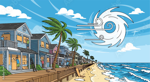 People board up beach homes as a powerful hurricane approaches