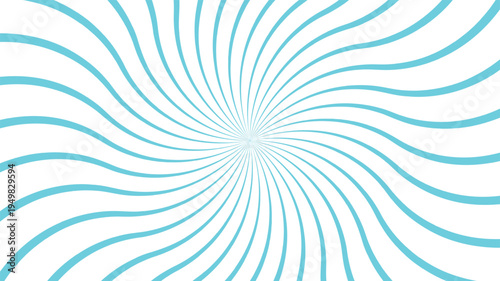 Abstract swirling lines in light blue radiate from a central point