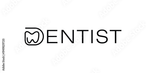 Modern Dentist Wordmark Logo Design for Dental Clinic and Healthcare Branding