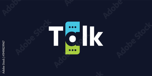 Modern Talk Wordmark Logo Design for Communication and Messaging Branding