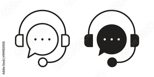 Customer service icon symbol collection for web design. Icon Element For Design