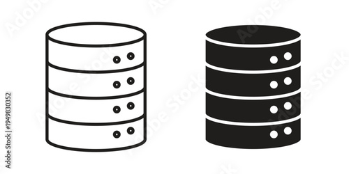 Database icon symbol collection for web design. Icon Element For Design