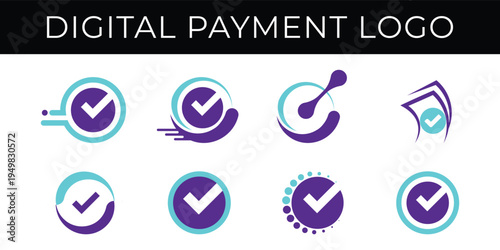 Digital Payment Logo Design Set for Fintech and Online Transaction Branding