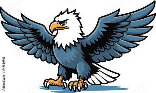 Bald eagle illustration, fierce bird artwork, patriotic symbol design, wildlife graphic, freedom emblem art, powerful raptor drawing, national bird illustration