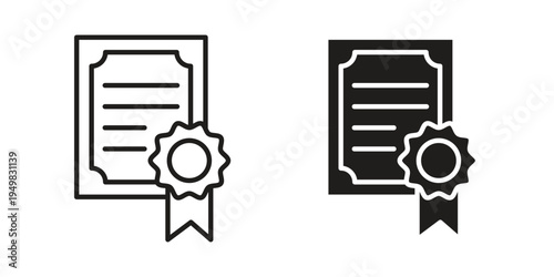 Diploma icon symbol collection for web design. Icon Element For Design
