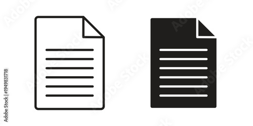 Document icon symbol collection for web design. Icon Element For Design