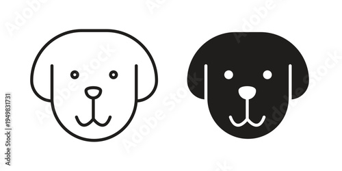 Dog icon symbol collection for web design. Icon Element For Design